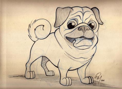 Pug Cartoon Sketch by timmcfarlin on DeviantArt