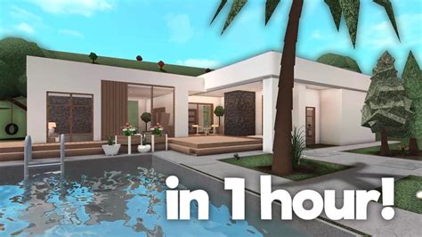 building a house in 1 hour in bloxburg - YouTube