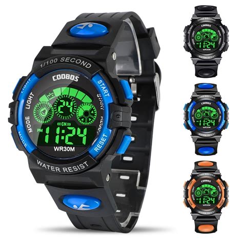 TSV - Kids Digital Watch, Boys Sports Waterproof Led Watches with Alarm ...