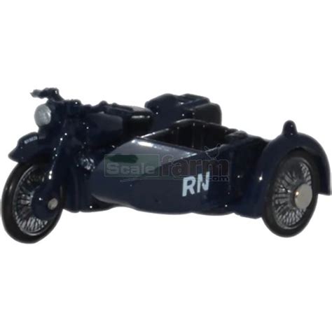 Oxford Diecast 76BSA007 - BSA Motorcycle and Sidecar - Royal Navy