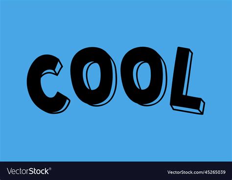 Cool word art typography Royalty Free Vector Image