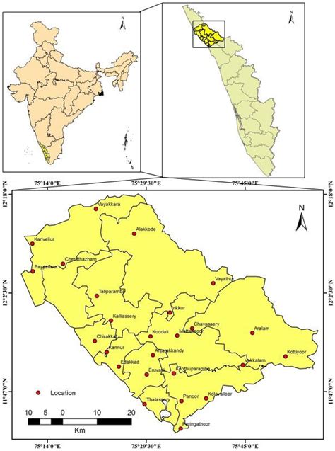 Study area map of Kannur district | Download Scientific Diagram