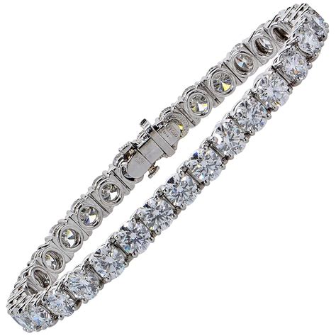 Tiffany and Co. Tiffany Platinum 3.00 Carat Diamond Tennis Bracelet ...