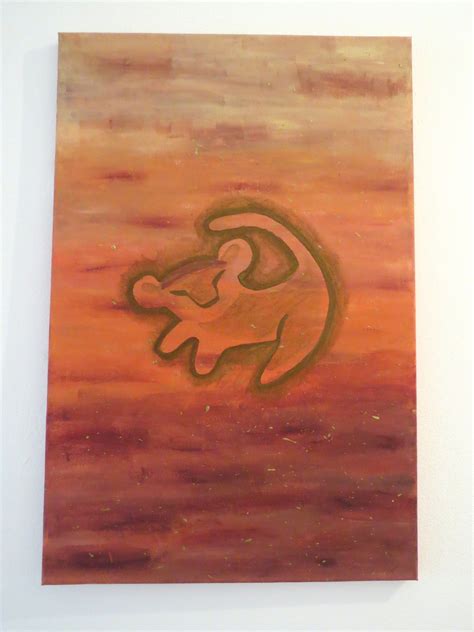 DIY The Lion King Canvas Painting - Simba Sketch by Rafiki Rafiki ...