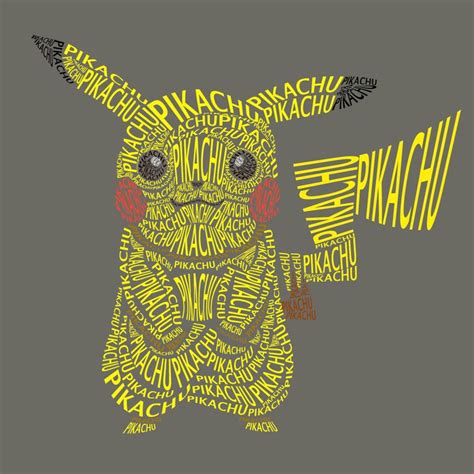 #Pikachu Word Art via Reddit user iliconWallflower | Art | Pinterest ...