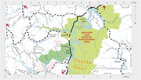 Printable Grayson Lake Map