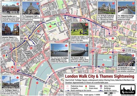 Walking Map Of London - Tourist Map Of English