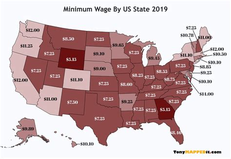 United States Minimum Wage Chart