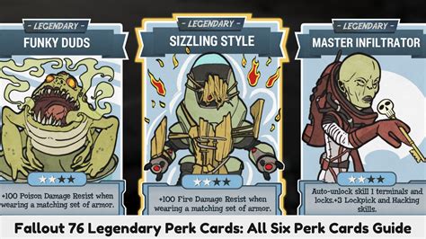 Fallout 76 Legendary Perk Cards: All Six Perk Cards Guide