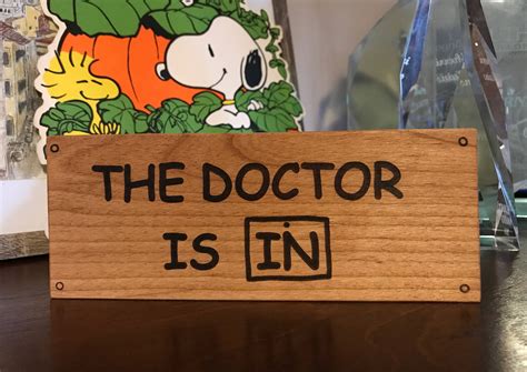 The Doctor is In Wooden Block Charlie Brown Peanuts Wooden - Etsy