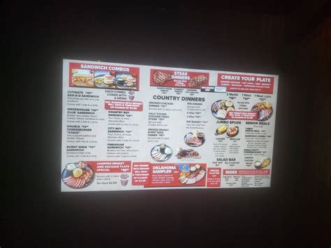 Menu at Swadley’s Bar-B-Q, Midwest City