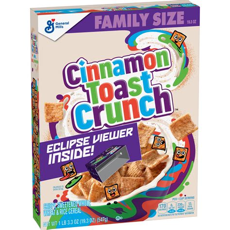 Cinnamon Toast Crunch Whole Grain Breakfast Cereal, Family Size, 19.3 ...