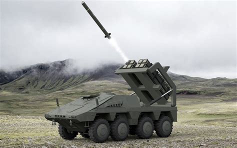 MBDA’s concept for a ground-launched Brimstone missile mounted on Boxer ...