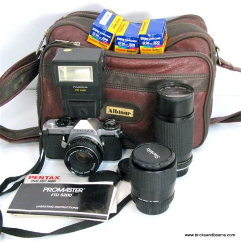 Pentax ME Super SLR Film Camera Deluxe Kit w 3 Lenses, Flash, Manual ...