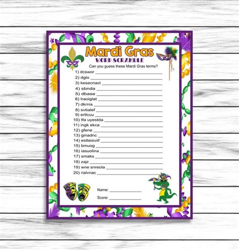 Mardi Gras Party Games, Mardi Gras Party Trivia , Mardi Gras ...