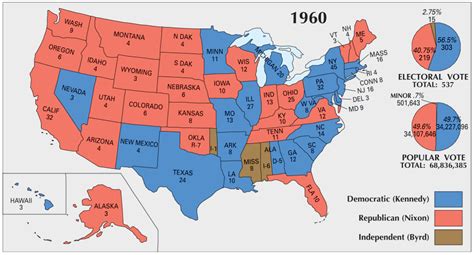 US Election of 1960 Map - GIS Geography