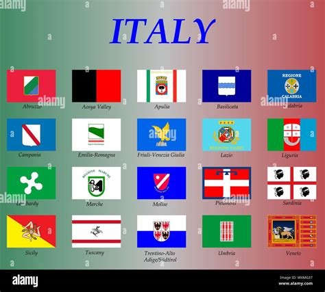 Italian flags puglia italy Stock Vector Images - Alamy