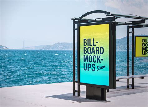 2 Free Bus Stop & Roadside Vertical Billboard Mockup PSD Files - Good ...