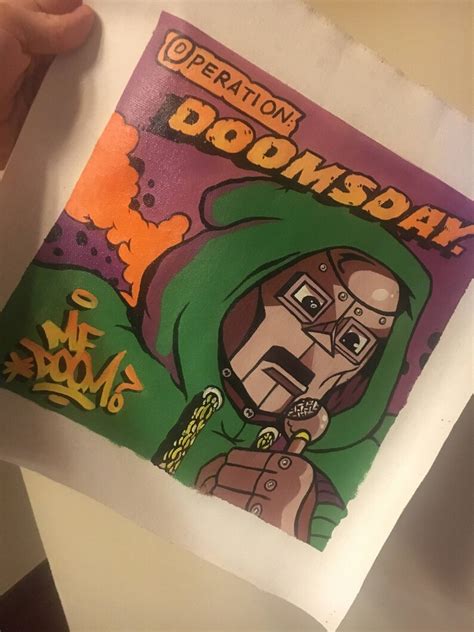 MF DOOM Operation Doomsday Album Cover Hand Painted on Canvas 10 by 10 ...