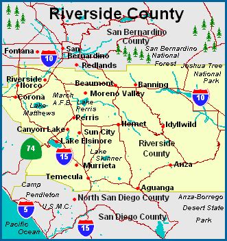 Riverside Map - ToursMaps.com