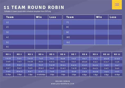 Free Round Robin Tournament Generator