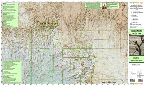 Grasslands National Park East by GoTrekkers - The Map Shop