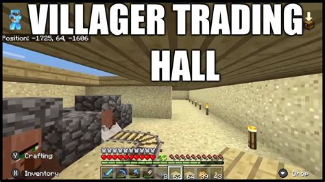 VILLAGER TRADING HALL | Minecraft BEDROCK Nintendo Switch - Basement ...