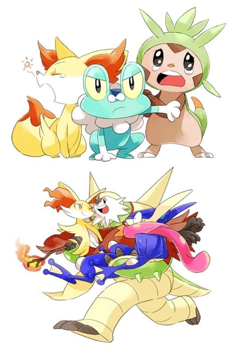 Kalos starters | Pokemon, Pokemon kalos, Pokémon species