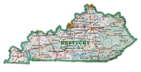 Printable Kentucky Map With Cities