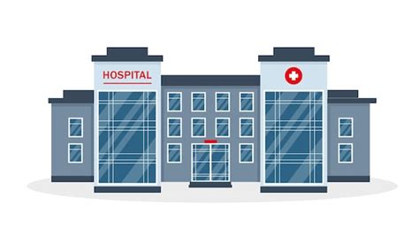 Premium Vector | Hospital building isolated on white background.