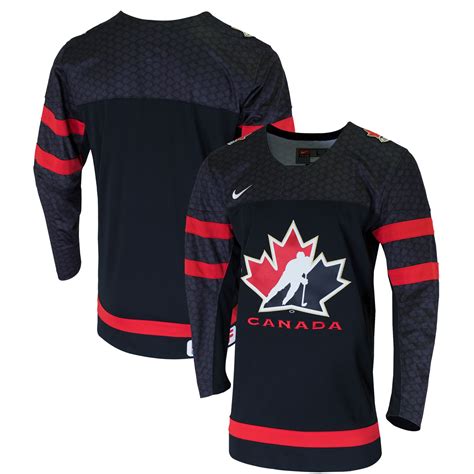 Men's Nike Black Hockey Canada - Team Replica Jersey