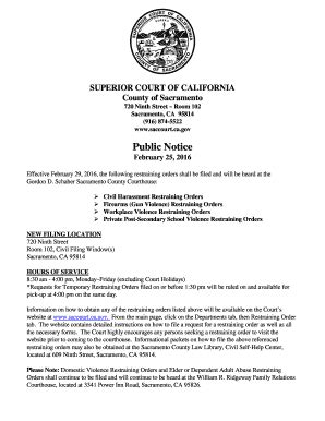 Superior Court Of California Sacramento County - Fill and Sign ...