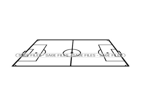 Soccer Field Clipart Black And White