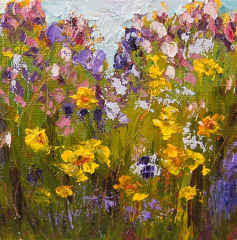 Impressionist floral painting Wildflowers by