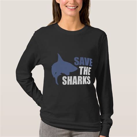 Save The Sharks, Save The Fins activist shirt | Zazzle