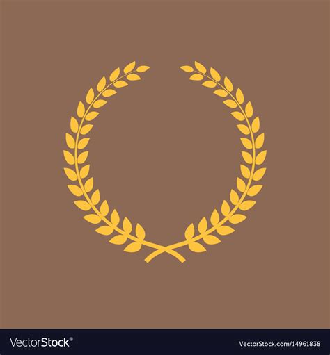 Golden laurel wreath Royalty Free Vector Image