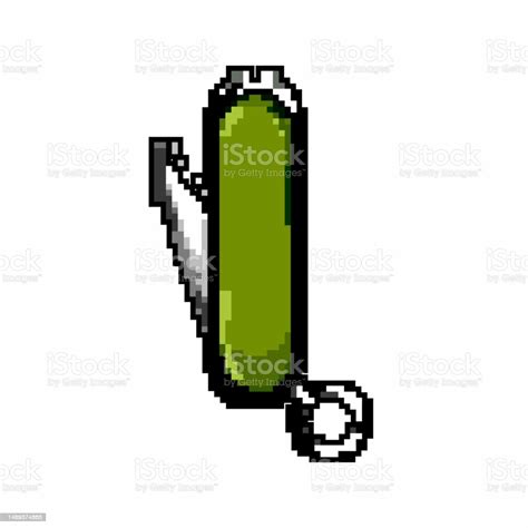 Blade Knife Tool Game Pixel Art Vector Illustration Stock Illustration ...