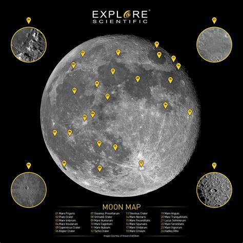 Moon Crater Map (2-Sided) — Explore Scientific