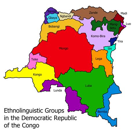 simple ethnolinguistic map of the DRC (OC) : r/Congo