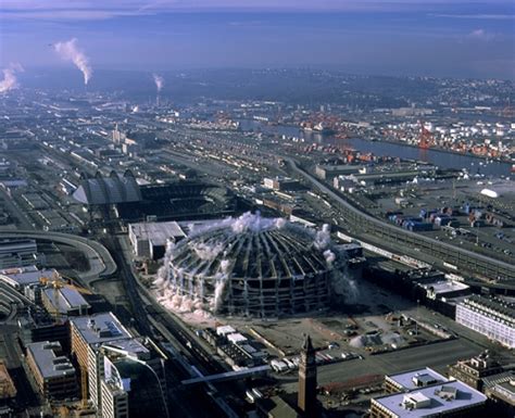 Seattle Kingdome Implosion - Aerial Photography Example