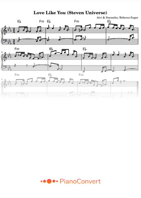 Love Like You - Partitura para Piano Fácil en PDF - La Touche Musicale