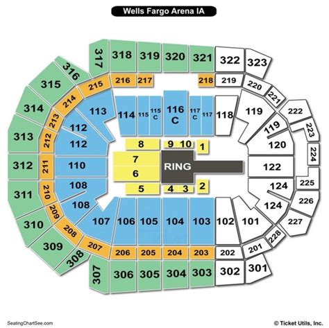 Wells Fargo Arena Seating Chart Des Moines Iowa - Arena Seating Chart