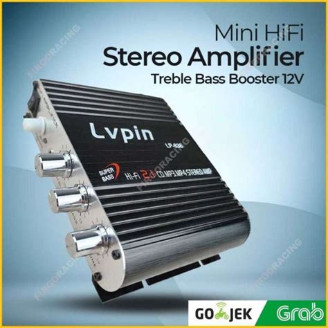 Promo Mini HiFi Stereo Amplifier Treble Bass Booster 12V 200W Diskon 23 ...