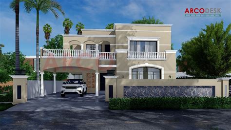 1 Kanal Beautiful House Design at DHA Peshawar - ArcoDesk Pakistan