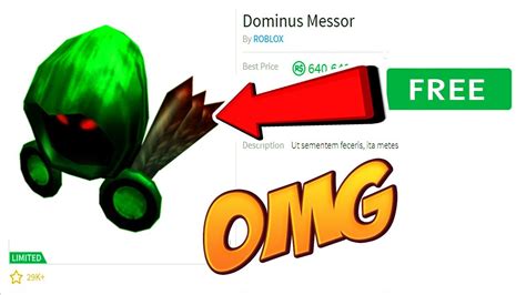 HOW TO GET A FREE ROBLOX DOMINUS HAT?! - YouTube