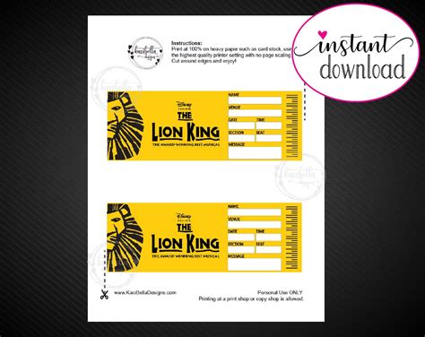 Download tickets for the lion king at the fox - qosaalarm