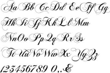 Cursive Calligraphy Alphabet Fonts