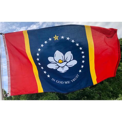 BRAND NEW READY TO FLY MISSISSIPPI STATE FLAG 3' X 5' POLYESTER DOUBLE ...