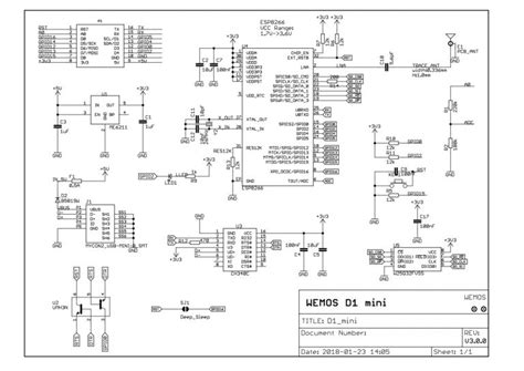 WeMos D1 mini pins and diagram