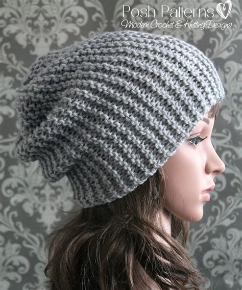 Easy Slouchy Hat Knitting Pattern